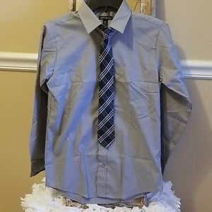 George - Gray w/Black Plaid tie - Size (14/16)XL